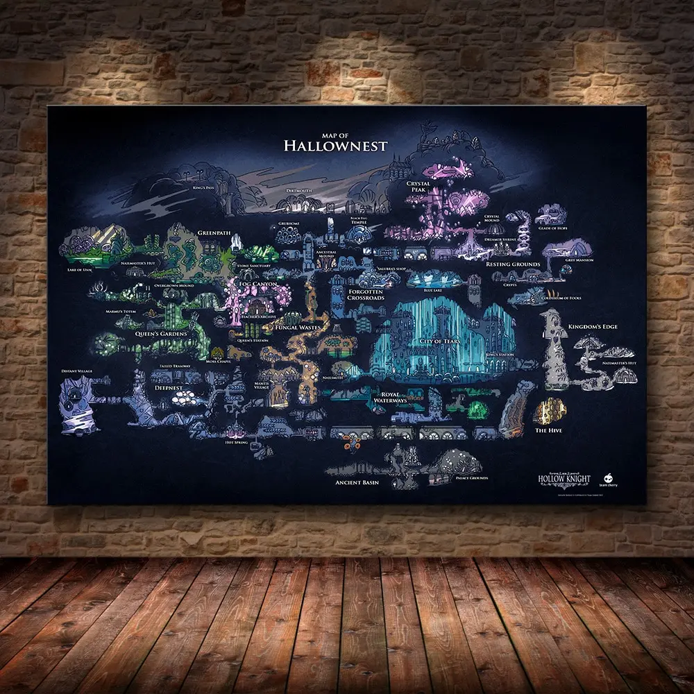 Hollow Knight Hallownest Map G - Star Map Poster review and price
